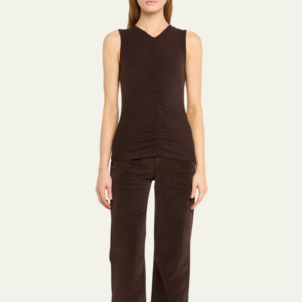 Veronica Beard Neeta Ruched Sleeveless Top (Size S) NWOT - Picture 4 of 8